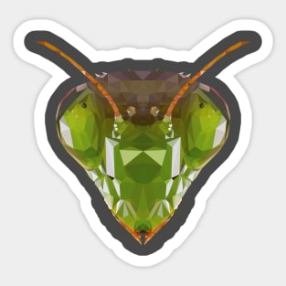 Mantis praying mantis Polygon children gift Sticker